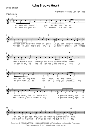 Achy Breaky Heart (Don't Tell My Heart)