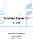 Frieden lasse ich euch