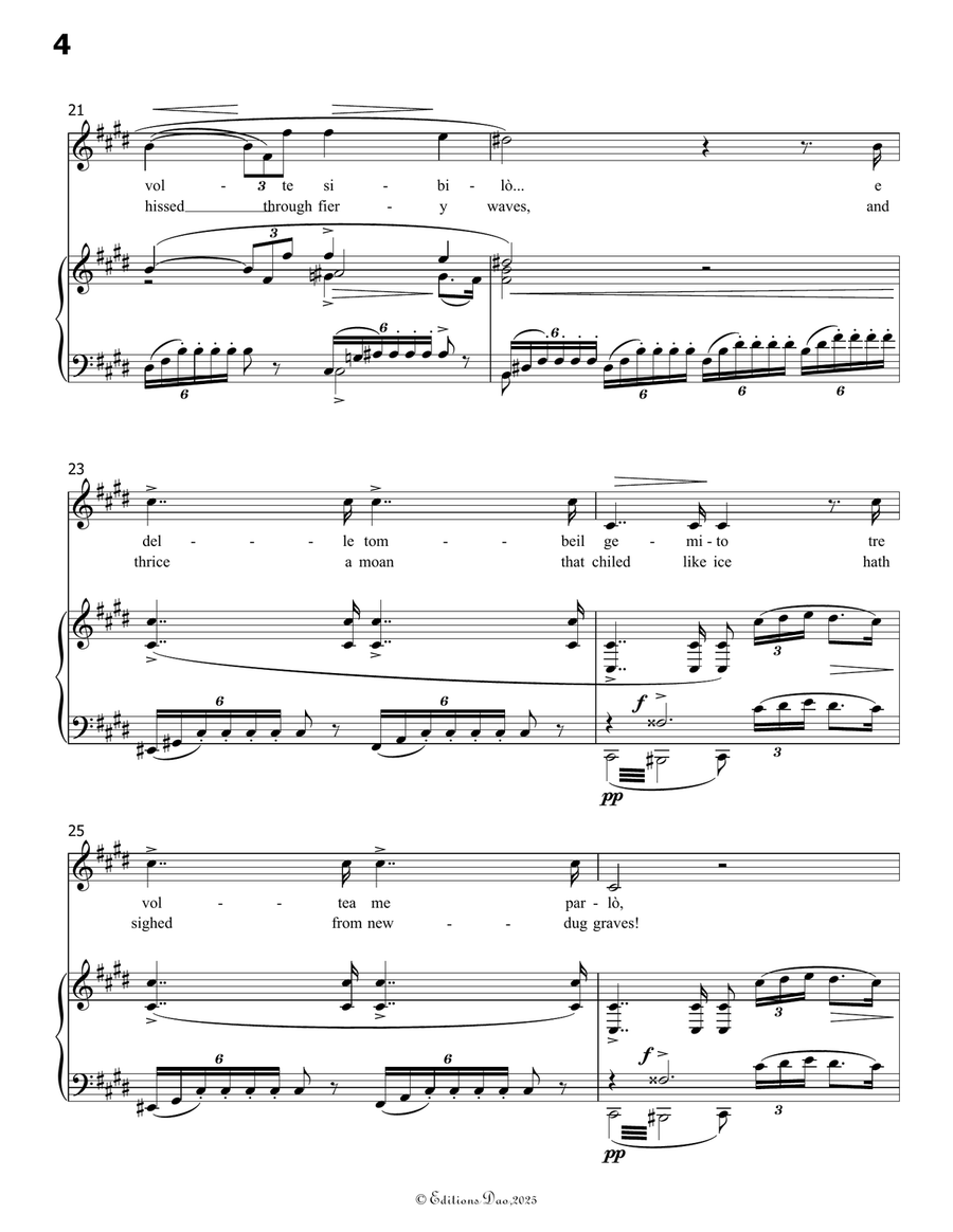 Re dellabisso, affrettati, by Giuseppe Verdi, in c sharp minor by Giuseppe Verdi Piano, Vocal - Digital Sheet Music page 6