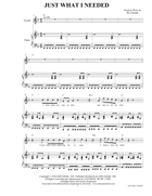Just What I Needed Piano, Vocal scores gallery preview page 3