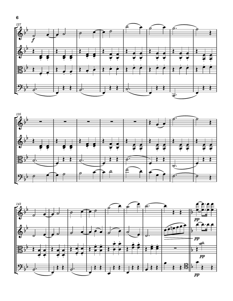 Je Te Veux by Erik Satie String Quartet - Digital Sheet Music page 6