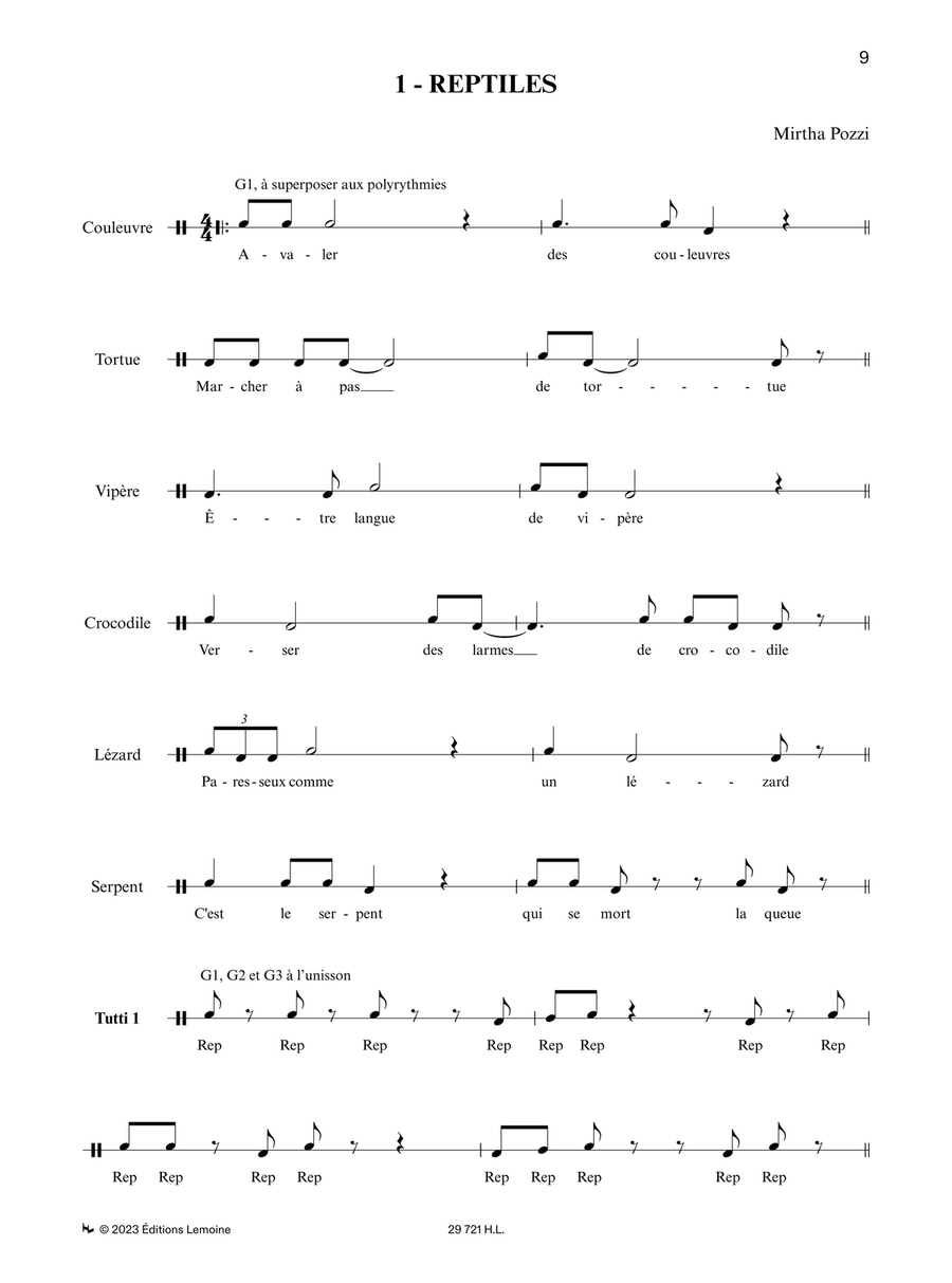 Bestiaire de rythmes Score - Sheet Music page 5