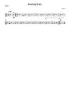 Amazing Grace in F Major - Easy String Quartet (With Pizz. and Cello melody) String Quartet scores gallery preview page 3