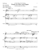Purple: An Invocation for Peace for Oboe and Organ Chamber Music scores gallery preview page 3