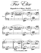 Fur Elise Intermediate Piano Sheet Music Combo Piano Method scores gallery preview page 3