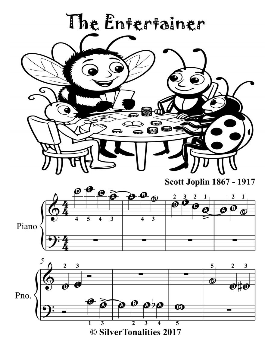 The Entertainer Beginner Piano Sheet Music Combo by Scott Joplin Piano Method - Digital Sheet Music page 2