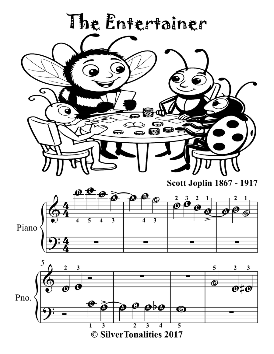 The Entertainer Beginner Piano Sheet Music Combo by Scott Joplin Piano Method - Digital Sheet Music page 4