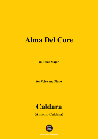Caldara-Alma Del Core,in B flat Major