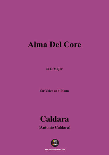 Caldara-Alma Del Core,in D Major