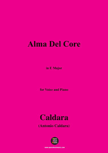 Caldara-Alma Del Core,in E Major