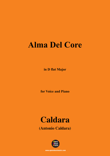 Caldara-Alma Del Core,in D flat Major