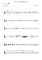 Eine Kleine Nachtmusik for Brass Quartet ( key of Eb ) Brass Quartet scores gallery preview page 3