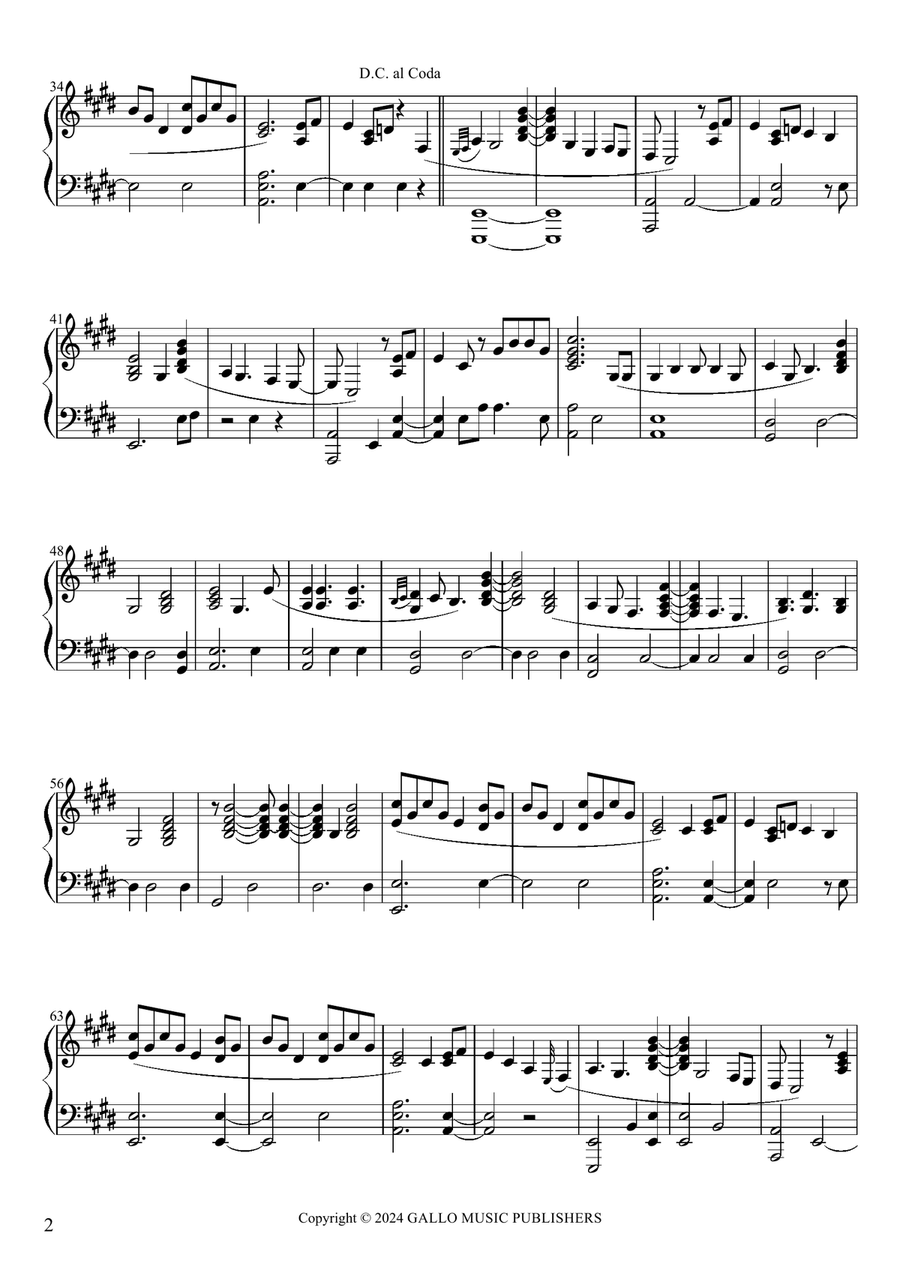 Wildfire Piano Solo scores gallery preview page 2