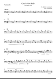 Carol of the Bells (Christmas Song) for Cello Solo