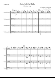 Carol of the Bells (Christmas Song) for Cello Quartet