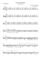 Carol of the Bells (Christmas Song) for Cello Quartet String Quartet scores gallery preview page 4