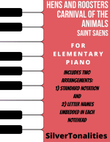 Hens and Roosters Carnival of the Animals Elementary Piano Sheet Music Combo