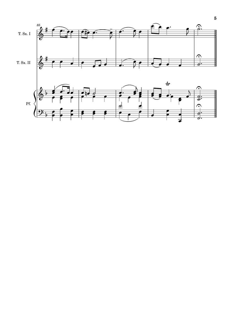 G. F. Händel – Largo from Xerxes, T. Sax. Duet and Piano. Score and Parts. by George Frideric Handel Woodwind Duet - Digital Sheet Music page 5