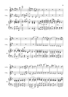 G. F. Händel – Largo from Xerxes. A. Sax., T. Sax., Piano. Score and Parts. Small Ensemble scores gallery preview page 3