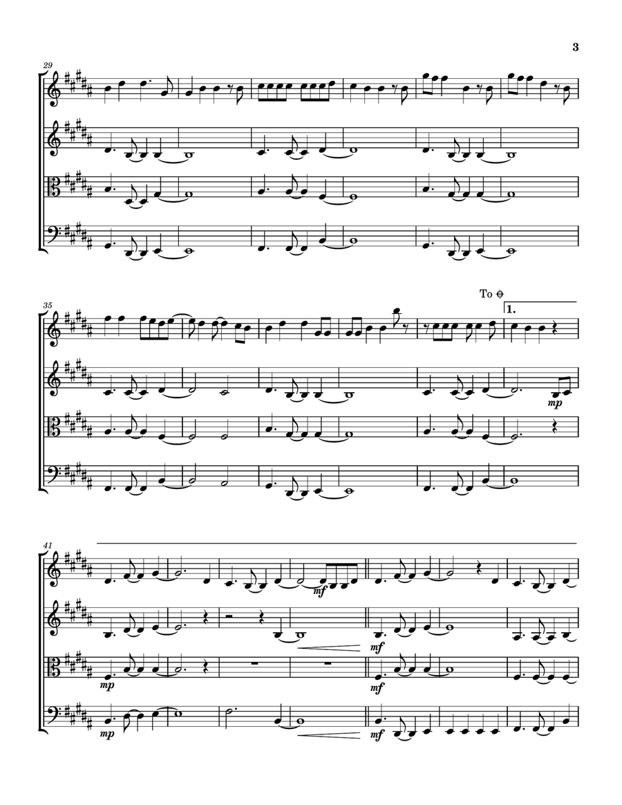 A Thousand Times String Quartet - Digital Sheet Music page 4