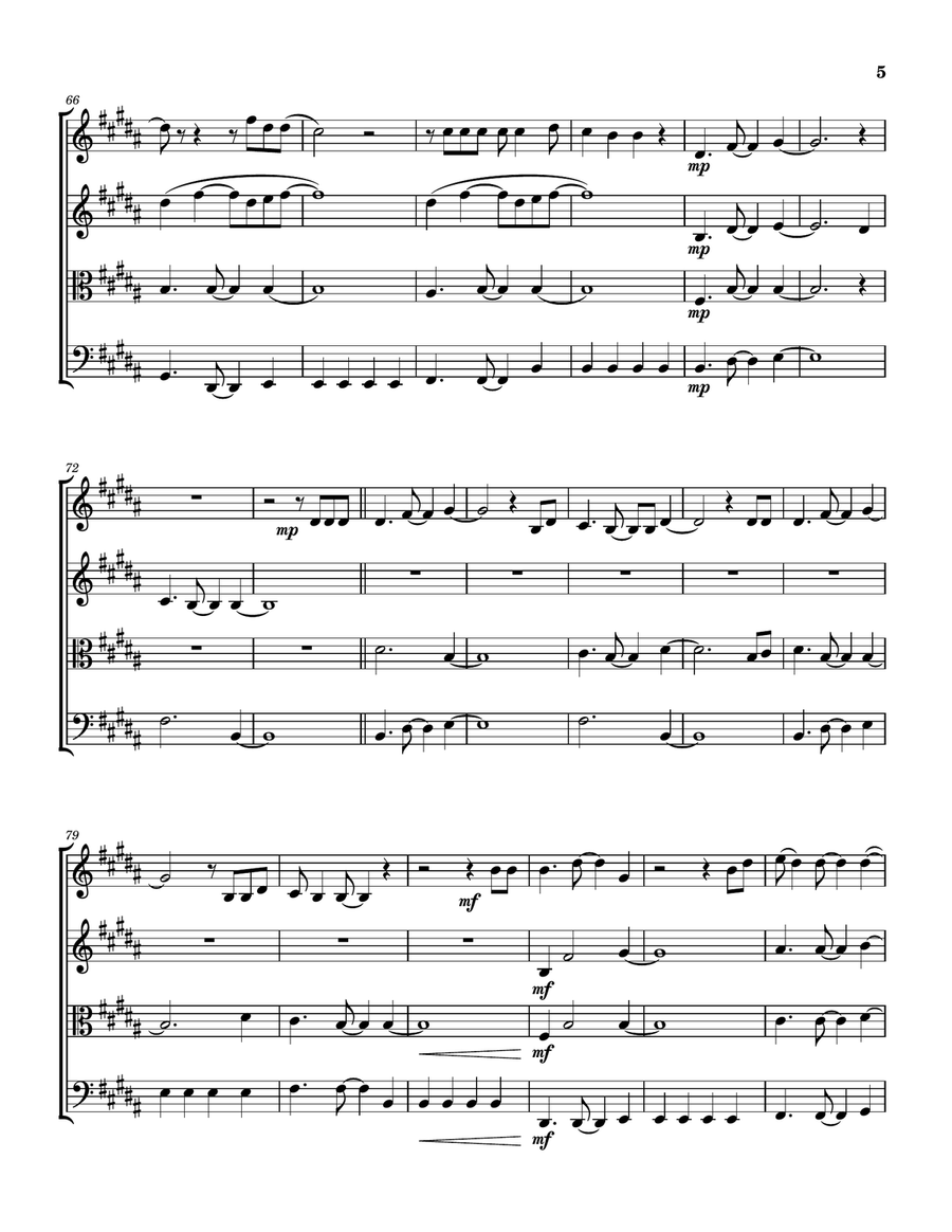 A Thousand Times String Quartet - Digital Sheet Music page 6