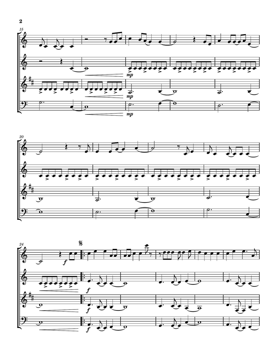 A Thousand Times Woodwind Quartet - Digital Sheet Music page 3