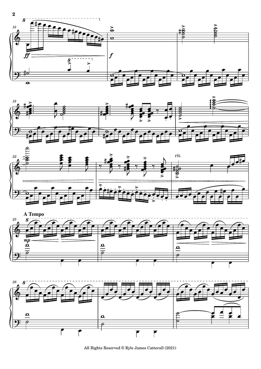 Prelude in A Minor Piano Solo - Digital Sheet Music page 2