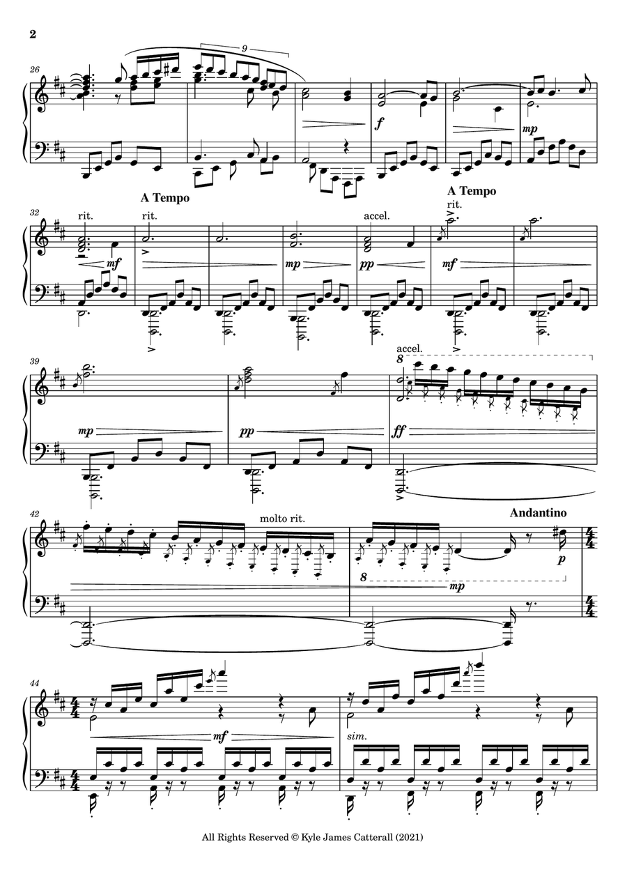 Prelude in D Major Piano Solo - Digital Sheet Music page 2