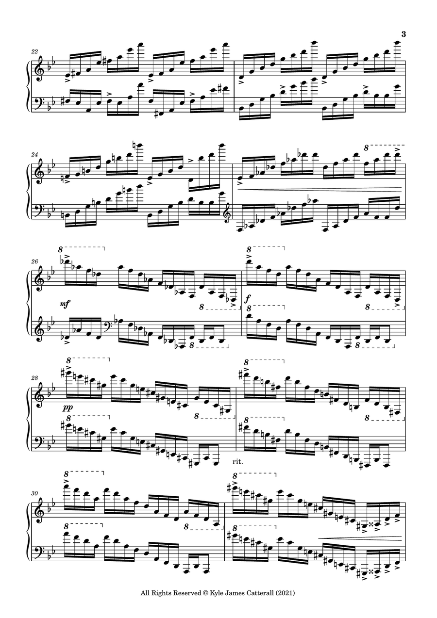 Prelude in G Minor Piano Solo - Digital Sheet Music page 3
