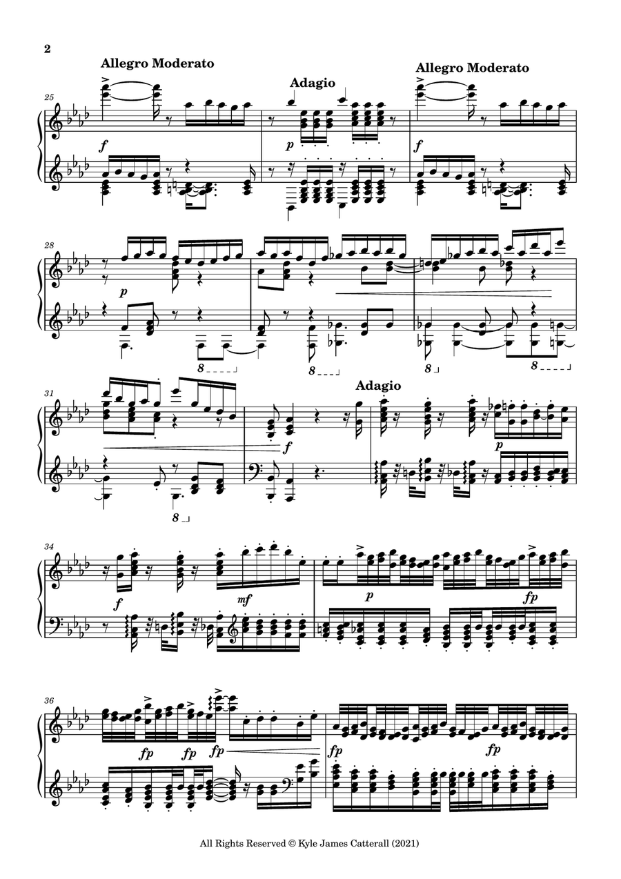 Prelude in Ab Major Piano Solo - Digital Sheet Music page 2