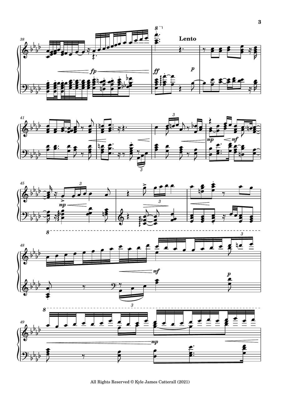 Prelude in Ab Major Piano Solo - Digital Sheet Music page 3