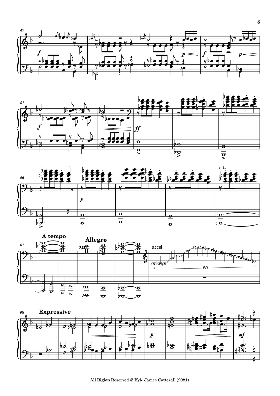 Prelude in F Major Piano Solo - Digital Sheet Music page 3