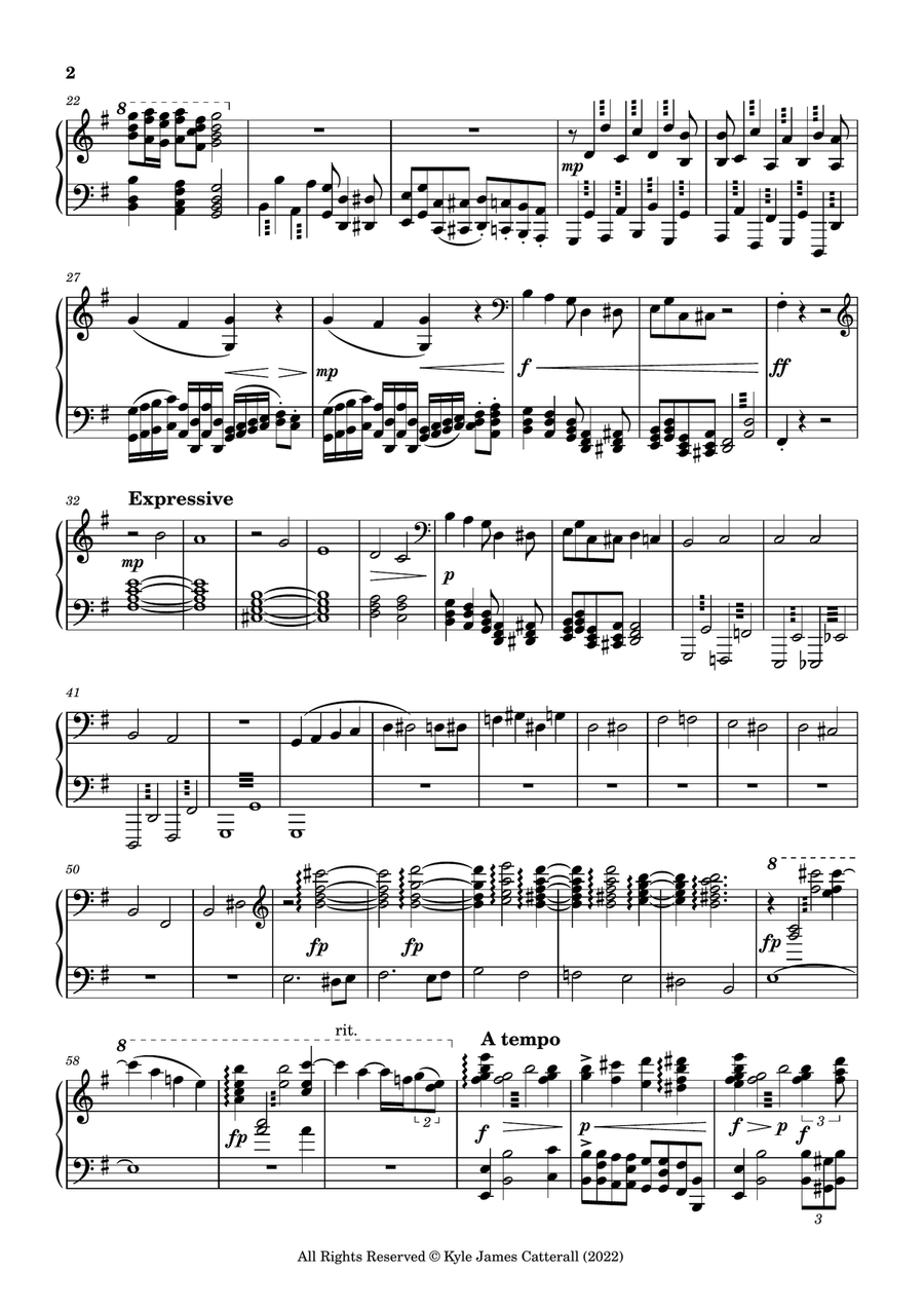 Prelude in E Minor Piano Solo - Digital Sheet Music page 2