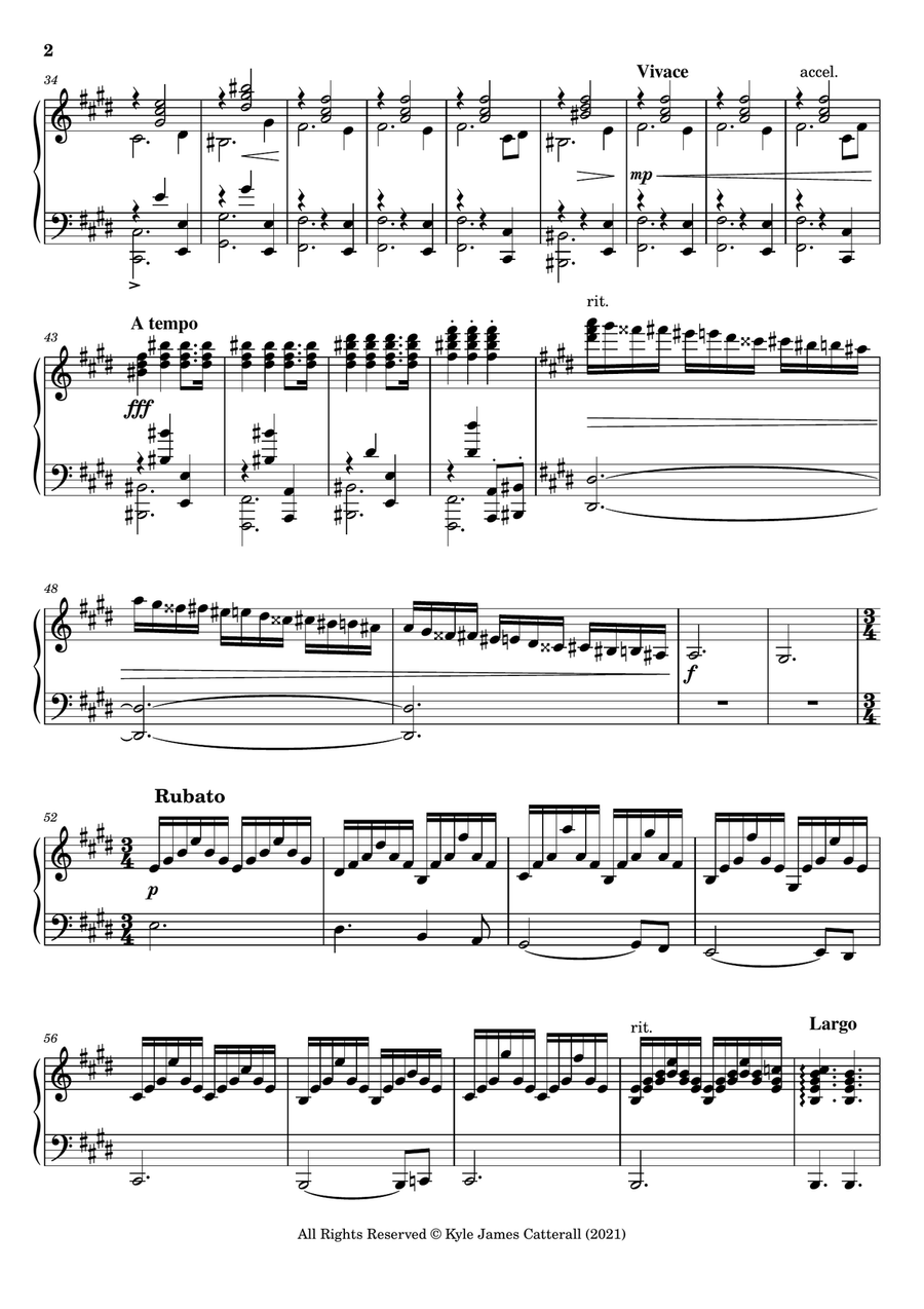 Prelude in E Major Piano Solo - Digital Sheet Music page 2