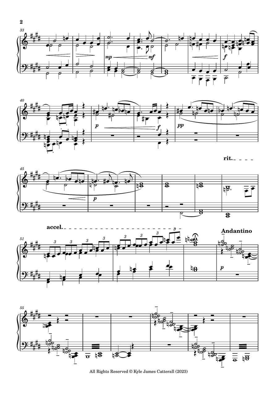 Prelude in C# Minor Piano Solo - Digital Sheet Music page 2