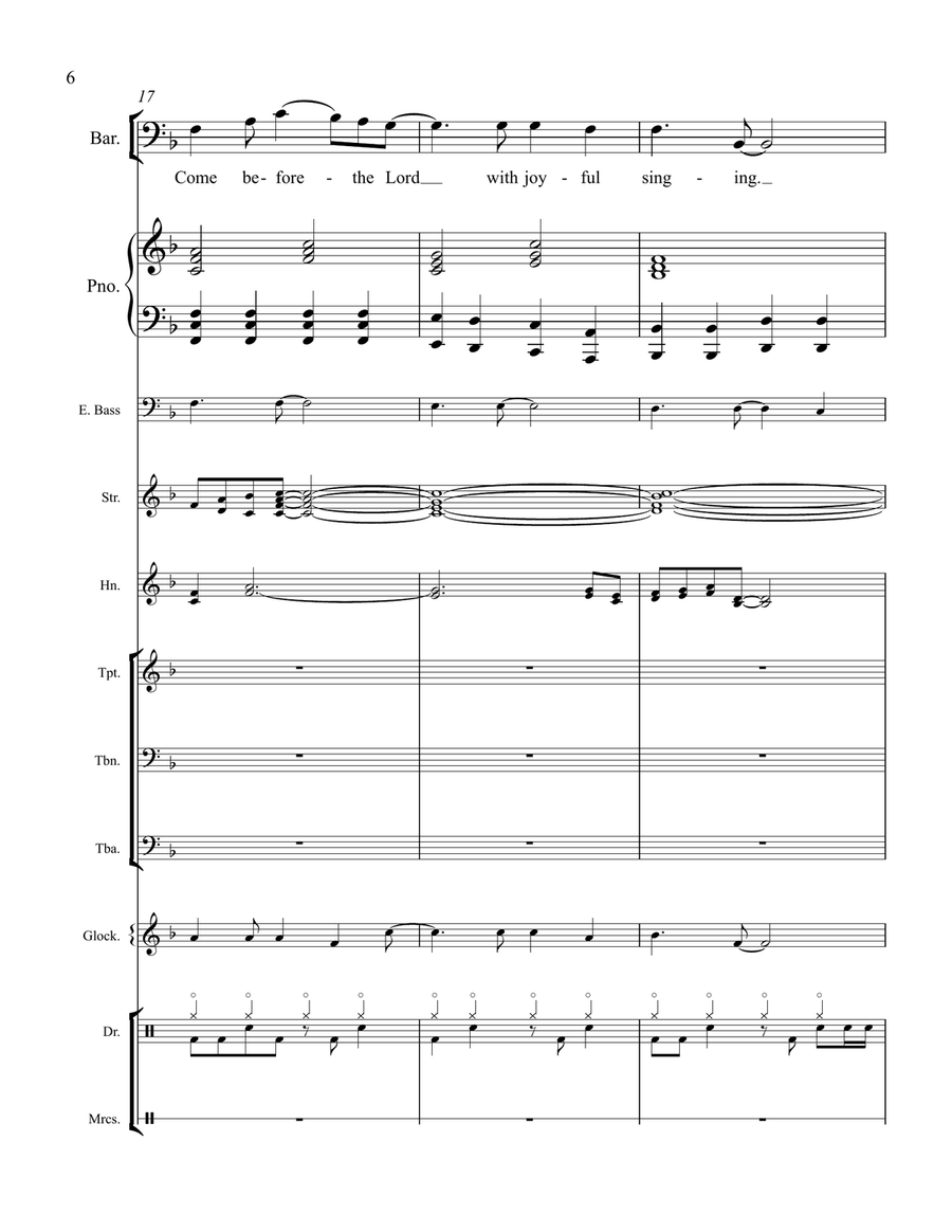 Enter Into His Gates (Score and Parts) 4-Part scores gallery preview page 6