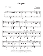 Patapan (Cello solo and Piano) Piano scores gallery preview page 4