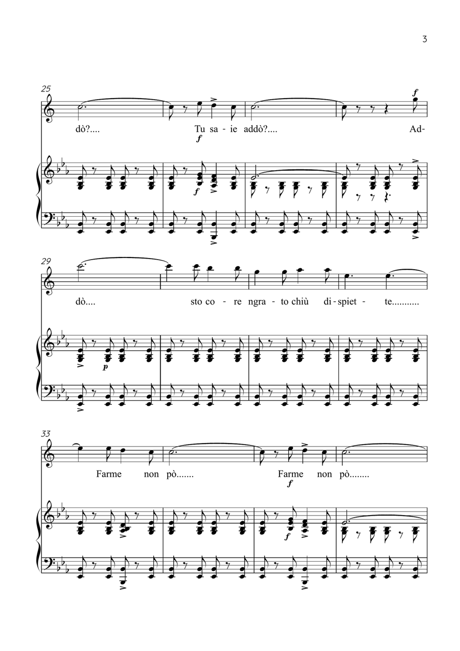 Funiculì, Funiculà - Alto Sax & Piano in Eb Major - Intermediate by Luigi Denza Alto Saxophone - Digital Sheet Music page 3