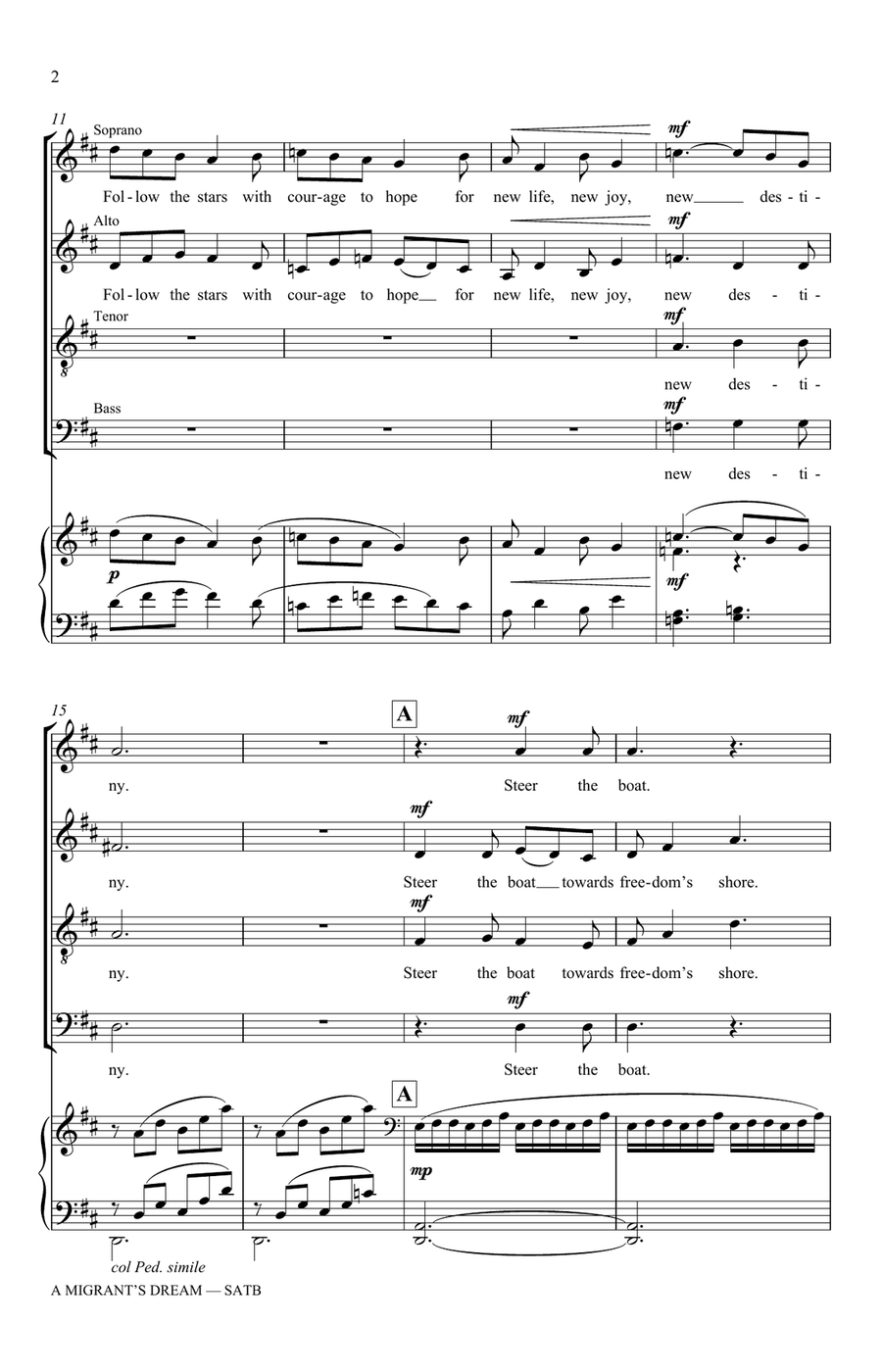 A Migrant's Dream 4-Part - Digital Sheet Music page 2