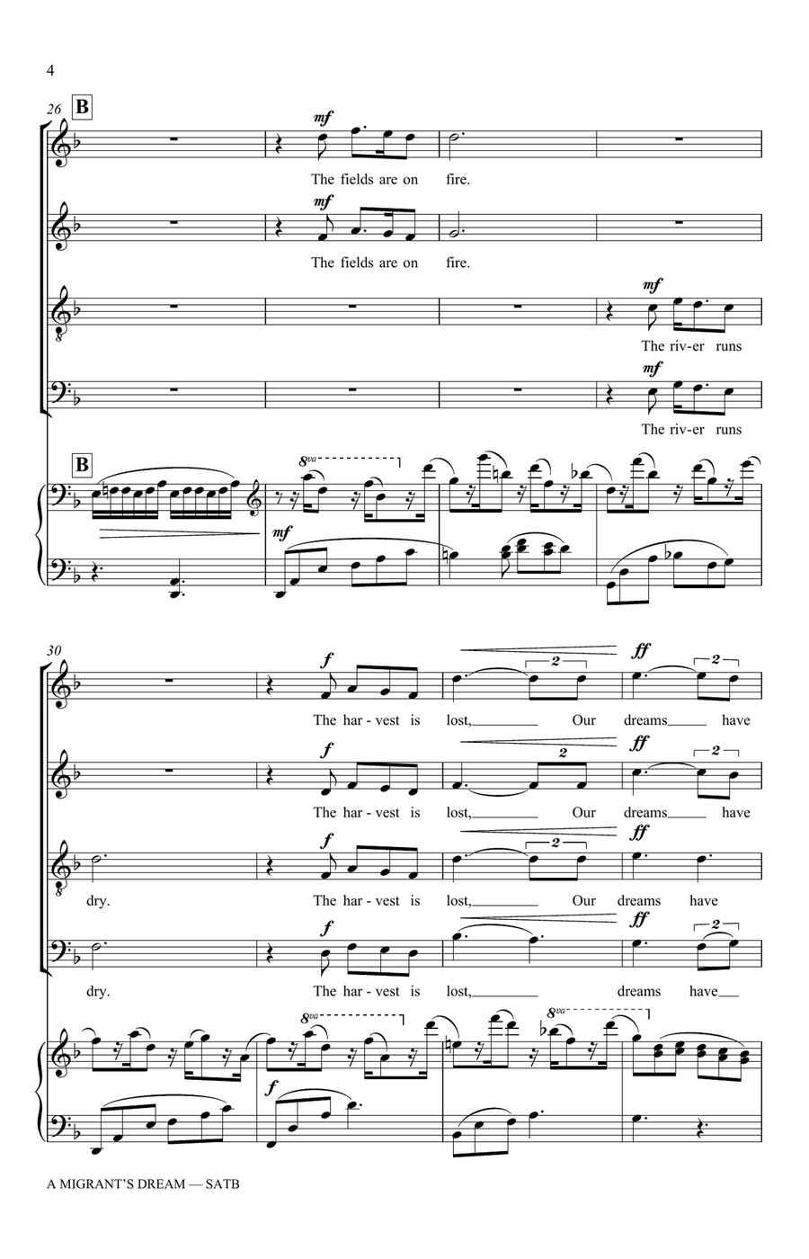 A Migrant's Dream 4-Part - Digital Sheet Music page 4