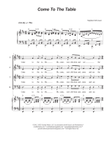 Come To The Table (Vocal Quartet - (SATB)