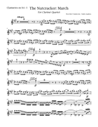 The Nutcracker March For Clarinet Quartet / Sextet Clarinet Quartet scores gallery preview page 4