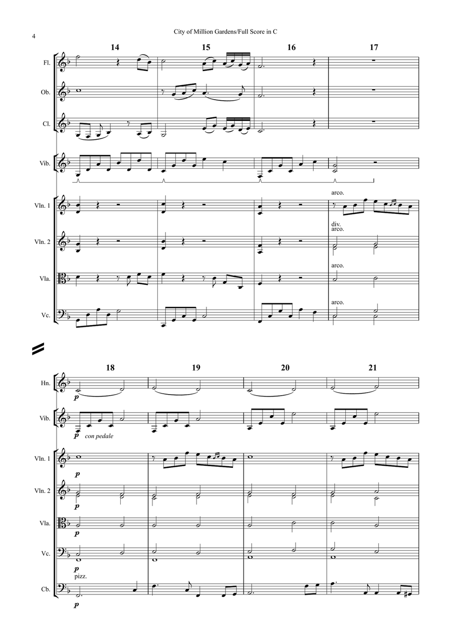 City Of Million Gardens for Chamber Orchestra (Score & Parts) Chamber Orchestra - Digital Sheet Music page 4