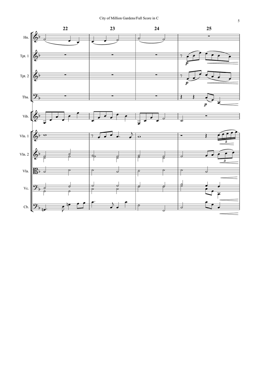 City Of Million Gardens for Chamber Orchestra (Score & Parts) Chamber Orchestra - Digital Sheet Music page 5