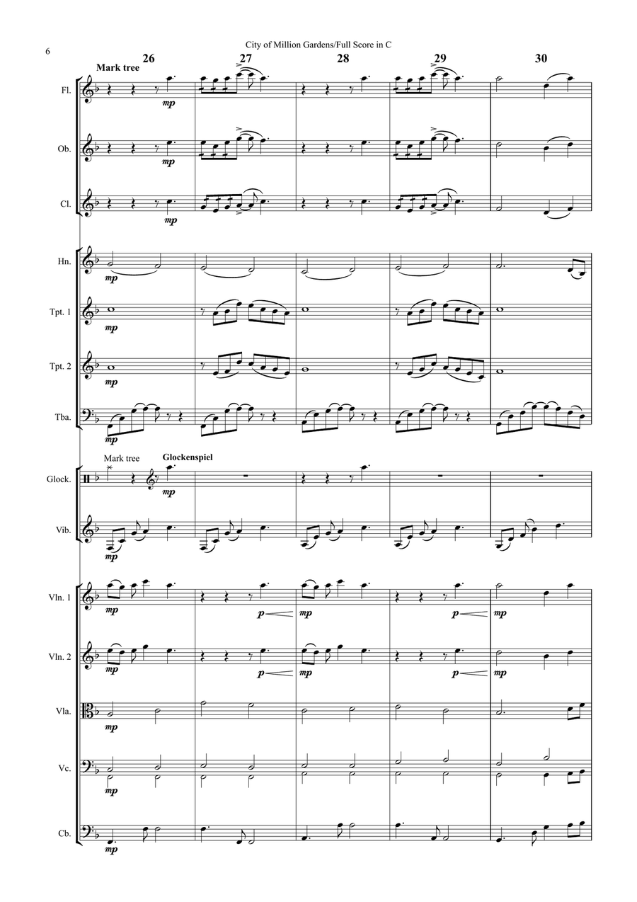 City Of Million Gardens for Chamber Orchestra (Score & Parts) Chamber Orchestra - Digital Sheet Music page 6