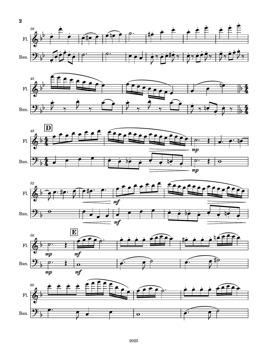 Flute and Bassoon Duet No. 7925 by Eric Bingham-Kumpf Woodwind Duet - Digital Sheet Music page 2