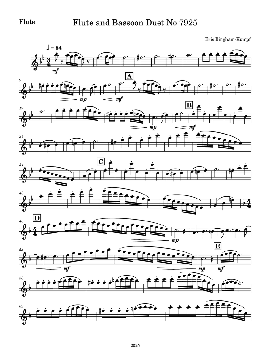 Flute and Bassoon Duet No. 7925 by Eric Bingham-Kumpf Woodwind Duet - Digital Sheet Music page 4