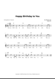 Happy Birthday to You (Key of C Major)