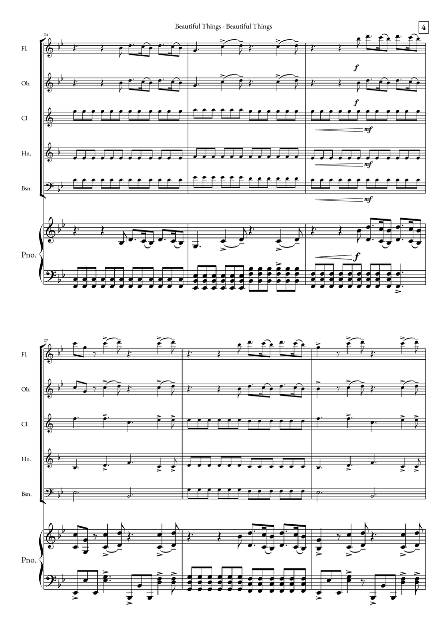 Beautiful Things Small Ensemble scores gallery preview page 4