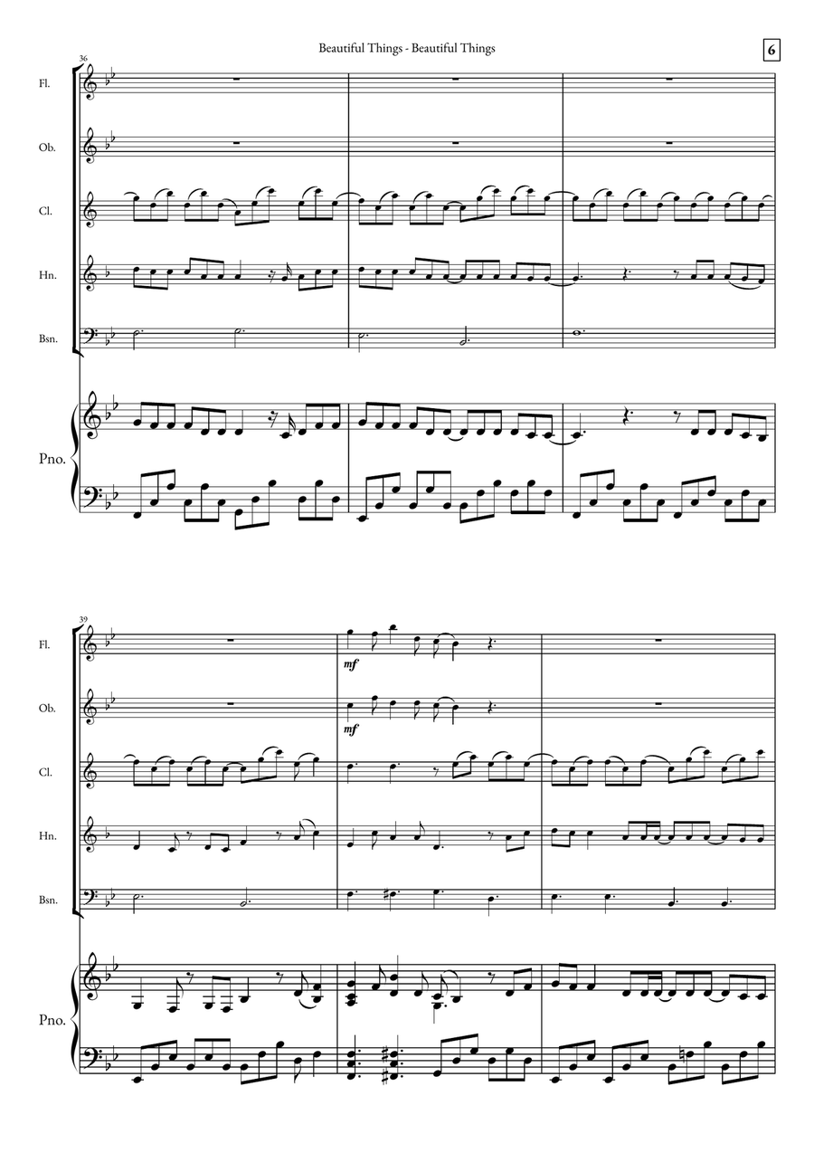 Beautiful Things Small Ensemble scores gallery preview page 6